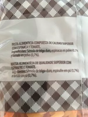 List of product ingredients Fusilli tricolor La Villa 