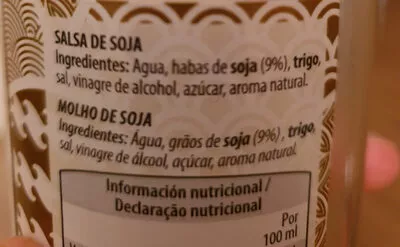 Lista de ingredientes del producto Salsa de Soja ALDI La Villa 250 ml