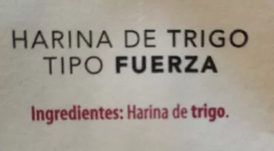 List of product ingredients Harina de fuerza La Villa 1 Kg