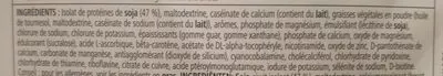 List of product ingredients Mélange pour boisson protéinée Herbalife 588 g