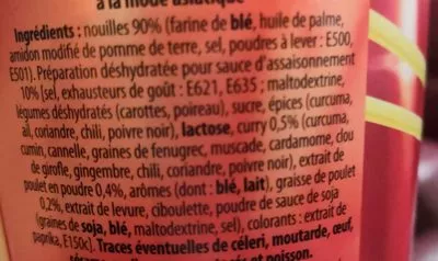List of product ingredients Nouilles au legumes Asia Green Garden 59g