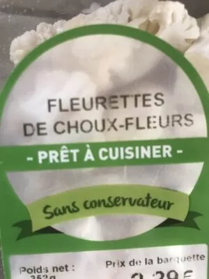 List of product ingredients Fleurettes de choux-fleurs  