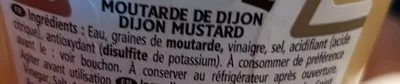 Lista de ingredientes del producto Moutarde de Dijon heinz 220 ml