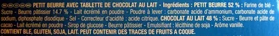 Liste des ingrédients du produit Petit Écolier Chocolat au Lait LU, Kraft Foods, Mondelez 150 g e