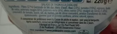 Liste des ingrédients du produit Salade Catalane Petit Navire, Petit Navire 20 g