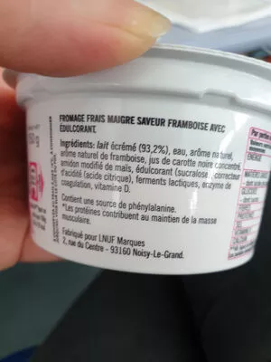 List of product ingredients Lindahls Kvarg Framboise  