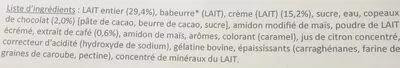 Liste des ingrédients du produit Choc tofee Nestlé 400 g e (4 * 100 g)