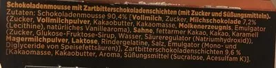 Liste des ingrédients du produit Nestle Gold Knackige Mousse Schokolade Nestle 228 g
