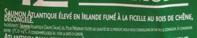 Lista de ingredientes del producto Saumon fumé à l'ancienne Pure Tradition Labeyrie 360 g