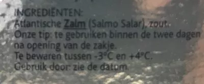Liste des ingrédients du produit Saumon fumé le norvege Labeyrie 215 g