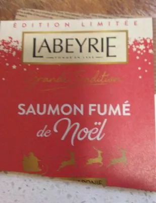 Liste des ingrédients du produit saumon fumé de noël Lebeyrie 160 g