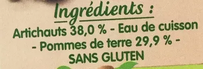 Lista de ingredientes del producto Mon 1er Petit Pot Artichaut Blédina 2 * 130 g (260 g)