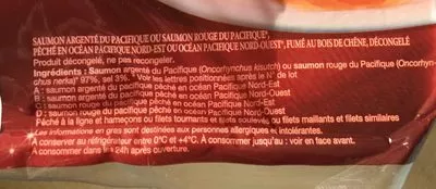 List of product ingredients Saumon fumé sauvage Delpeyrat 