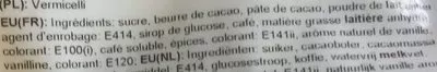 Liste des ingrédients du produit Vermicelles Multicolores Cacao Barry 1 kg