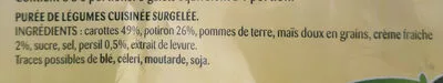 List of product ingredients Purée délice Bonduelle 780 g