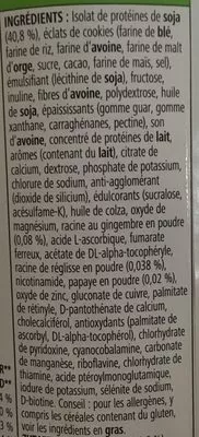 Liste des ingrédients du produit Boisson nutritionnelle Herbalife 550 gr