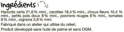 Lista de ingredientes del producto Poêlée maraîchère Paysan Breton 1 kg