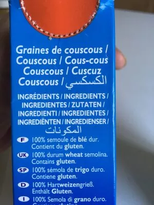 Lista de ingredientes del producto Couscous Moyen 500G Ferrero Ferrero 500 g