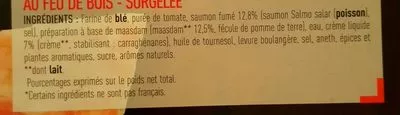 List of product ingredients Pizza saumon cuite au feu de bois Netto 420 g