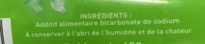 Lista de ingredientes del producto Bicarbonate alimentaire Cerebos 650 g