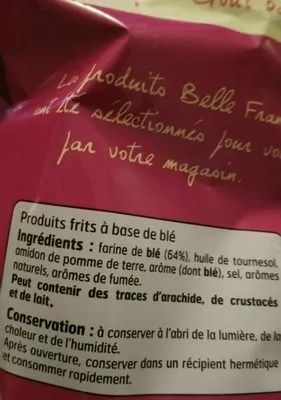 Liste des ingrédients du produit Soufflés goût bacon Belle France 60 g