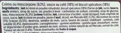 Liste des ingrédients du produit Tiramisu Spéculos Belle France 2 * 100 g