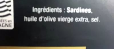 Liste des ingrédients du produit Sardines De Bretagne Connétable 115 g - 87 g égoutté