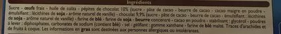 Lista de ingredientes del producto Brownie aux pépites de chocolat Leader Price 285 g