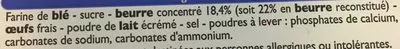 Lista de ingredientes del producto Galettes bretonnes Leader Price 125 g