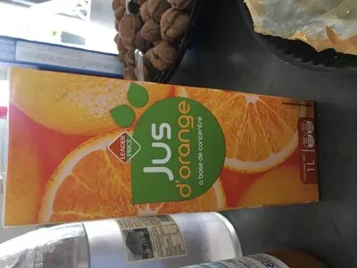 Liste des ingrédients du produit Jus d'orange Leader Price 1 L