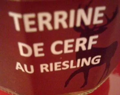 Liste des ingrédients du produit Terrine de Cerf au Riesling Sa Brunet, Le Pâté Gourmet 180 g
