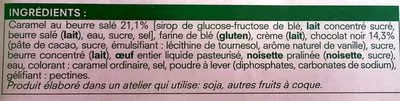 List of product ingredients Tartelette au Chocolat et au Caramel Beurre Salé Picard 65 g e