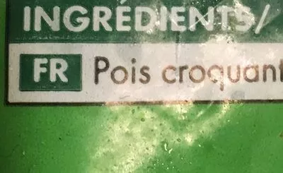 Lista de ingredientes del producto Pois Croquants Picard 600 g e