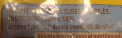 Lista de ingredientes del producto Panais en cubes Thiriet 600g