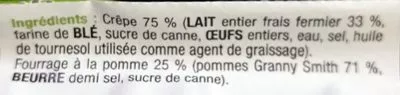 List of product ingredients 5 Crêpes de Froment Pommes Poêlées Bertel 400 g