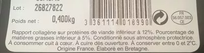 List of product ingredients Steak haches pur boeuf façon bouchère Les éleveurs de Bretagne 400g