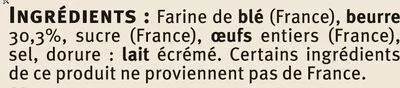 List of product ingredients Fines galettes de Bretagne U Saveurs,  U 100 g