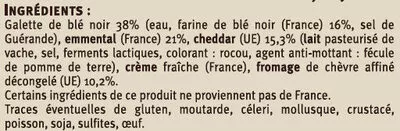 Lista de ingredientes del producto Galette garnie complète U Saveurs,  U 195 g