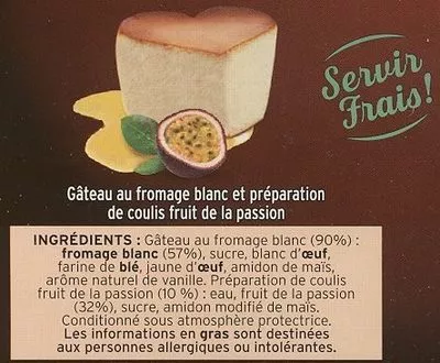 Lista de ingredientes del producto Le Saint Amour Les Pâtissiers De Touraine, Le Saint Amour 350 g