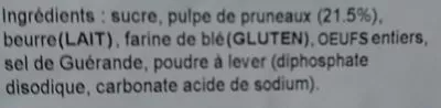 Lista de ingredientes del producto Gâteau Breton aux Pruneaux Crêperie Colas 400 g