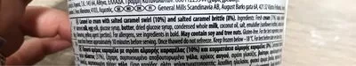 List of product ingredients Salted Caramel Ice cream Haagen Dazs 400g