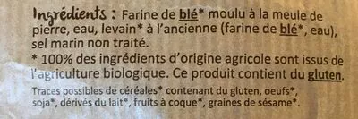 Liste des ingrédients du produit Baguette campagne L'Angélus 250 g