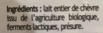 List of product ingredients Faisselle au lait de chèvre Kerguillet 4 x 100 g