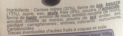 Lista de ingredientes del producto Tarte aux Cerises Noires Lidl 520 g