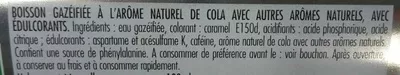 List of product ingredients Breizh Cola Sans Sucres Breizh Cola 1,5 l