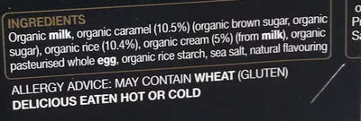 List of product ingredients Rachel's organic Divine Rice Salted Caramel Rachel's Organic 150 g