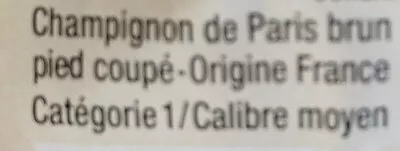 List of product ingredients Champignon brun Carrefour, Filière Qualité 250 g