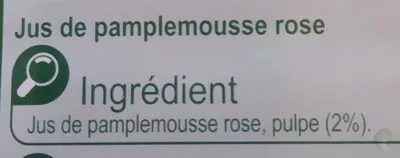 List of product ingredients Pamplemousse Rose, 100 % Pur Fruit Pressé Carrefour, CMI (Carrefour Marchandises Internationales), Groupe Carrefour 1 L e
