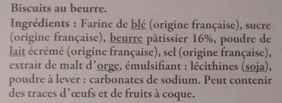 List of product ingredients Crêpes dentelle de bretagne Reflets de france Reflets de france 85g