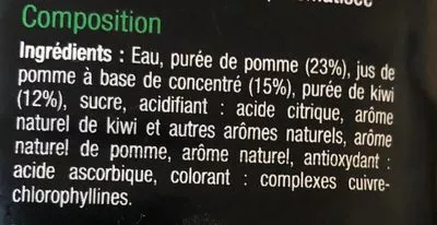 List of product ingredients Jus Pomme Kiwi Carrefour 1 L e